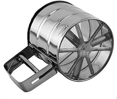 KT Mart powder sifter Collapsible Sieve(Silver)