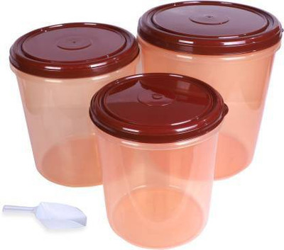 YASHODEEP PLASTIC Plastic Utility Container  - 5000 ml, 7500 ml, 10000 ml(Pack of 3, Brown)