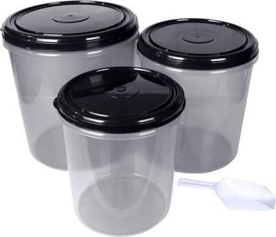 PRAGATI SALES Plastic Utility Container  - 7500 ml, 10000 ml, 14500 ml(Pack of 3, Black)