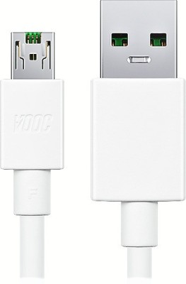 ULTRAWARP Micro USB Cable 4 A 1 m original 20W VOOC CHARGER CABLE MICRO USB 5V/4A(Compatible with Oppo F9 Pro, R7, R9 F11 Pro, Realme 3 Pro, White, One Cable)