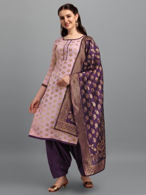 Ethnic Junction Cotton Silk Self Design Salwar Suit Material