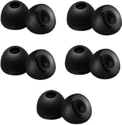 menaso New Arrival Earbuds Tips Eartips Earpads Earplugs in Earphones and Bluetooth In The Ear In The Ear Headphone Cushion(Pack of 10, Black)