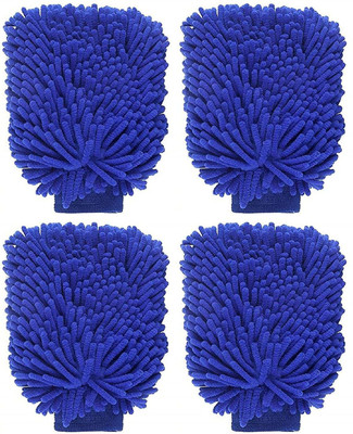 Philomena Microfiber Vehicle Washing  Hand Glove(Pack Of 4)