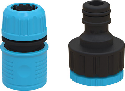 Divine Tree 1/2 & 3/4 Inch Tap Adapter & ½ Inch Hose Connector Combo For Hose Pipe Fitting Pack 2 Hose Connector