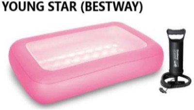 YOUNG STAR PREMIUM COMBO(NASA-2) BIG 5.5 FEET SIZE RECTANGULAR WATER BATH SWIMMING POOL FOR KIDS AND ADULTS . BEST SELLER ,PEOPLE CHOICE 5.5 FEET WATER SWIMMING POOL FOR ALL AGE GROUP. 5.5ft Rectangular Shape Inflatable Swimming Pool with Double Quick Hand Air Pump with 3 Nozzles for Beds Inflatable