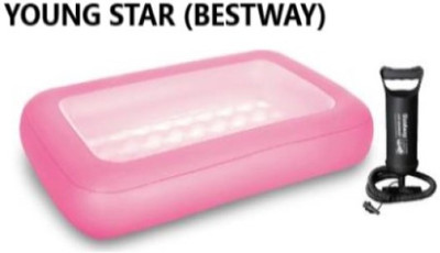 YOUNG STAR PREMIUM COMBO(NASA-5) BIG 5.5 FEET SIZE RECTANGULAR WATER BATH SWIMMING POOL FOR KIDS AND ADULTS . BEST SELLER ,PEOPLE CHOICE 5.5 FEET WATER SWIMMING POOL FOR ALL AGE GROUP. 5.5ft Rectangular Shape Inflatable Swimming Pool with Double Quick Hand Air Pump with 3 Nozzles for Beds Inflatable