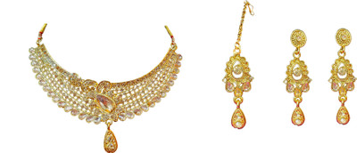 Sheetal Metal, Stone Gold-plated Gold Jewellery Set(Pack of 1)