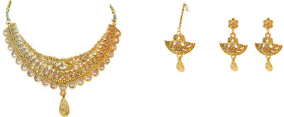 Sheetal Metal, Stone Gold-plated Gold Jewellery Set(Pack of 1)