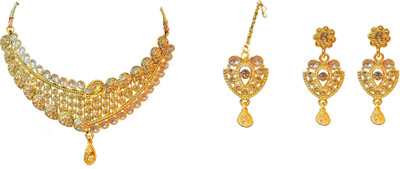 Sheetal Metal, Stone Gold-plated Gold Jewellery Set(Pack of 1)