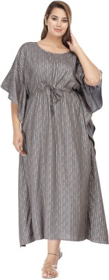 JEMOR Printed, Striped Rayon Women Kaftan