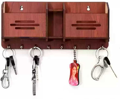 GORANSHI HANDICRAFTS Wood Key Holder(8 Hooks)