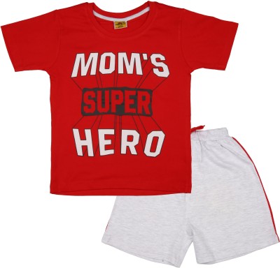 Kid's Care Baby Boys Casual T-shirt Shorts(Red)