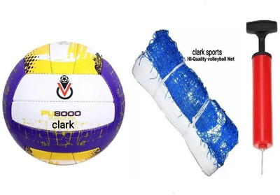 clark CLK 8899 yellow pu with volleyball net and pump Volleyball Kit