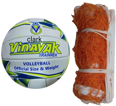 clark purple mashine stetch with orange net Volleyball Kit