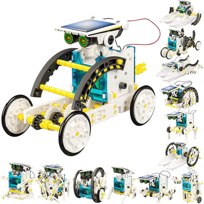 Galactic 13-in-1 Solar Power Robots Creation Toy, Educational Experiment DIY Robotics Kit, Science Toy Solar Powered Building Robotic Set Age 8-16 for Boys Girls Kids Teens to Build (Solar Robot)(Multicolor)