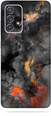 OggyBaba samsung galaxy a52s, Phone Back side Protector and Camera Protector Mobile Skin(Black Clouds Skin Matte Finish Skin)