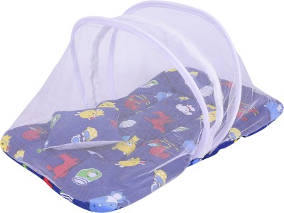 Mom's Home Cotton Infants Baby Organic Cotton Bedding with Mosquito Net 0TO6 Mosquito Net(Navy Blue)