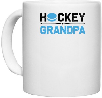 UDNAG White Ceramic Coffee / Tea 'Hockey | Hockey' Perfect for Gifting [330ml] Ceramic Coffee Mug(330 ml)