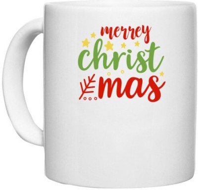 UDNAG White Ceramic Coffee / Tea 'Christmas | merry christmasss3' Perfect for Gifting [330ml] Ceramic Coffee Mug(330 ml)