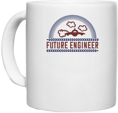 UDNAG White Ceramic Coffee / Tea 'Engineer | future engineer' Perfect for Gifting [330ml] Ceramic Coffee Mug(330 ml)