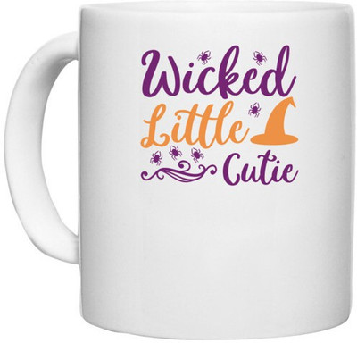 UDNAG White Ceramic Coffee / Tea 'witch | Wicket Little Cutie' Perfect for Gifting [330ml] Ceramic Coffee Mug(330 ml)