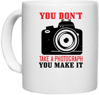 UDNAG White Ceramic Coffee / Tea 'Cameraman | YOU DON'T TAKE A PHOTOGRAPH' Perfect for Gifting [330ml] Ceramic Coffee Mug(330 ml)