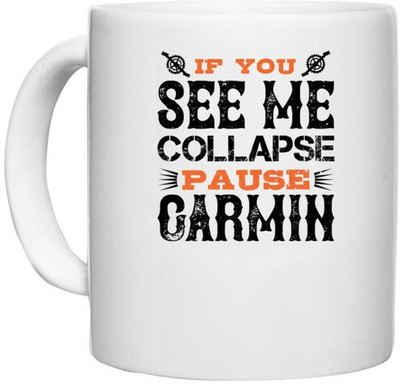 UDNAG White Ceramic Coffee / Tea 'Engineer | if you see me collapse pause' Perfect for Gifting [330ml] Ceramic Coffee Mug(330 ml)
