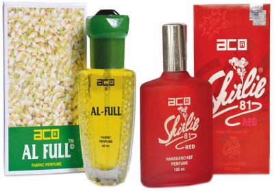 aco Alfull and Shirlie Red 100ml fabric Perfume Combo set For ( men & Women ) . Perfume  -  100 ml(For Men & Women)