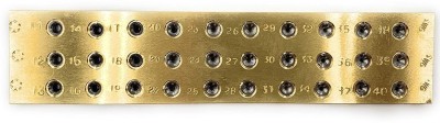 Ceznek Brass Wire Drawplate Carbide Insert 30 Holes Round 0.12mm-2.90mm (11-40 SWG) Die Set for Drawing Wires of Gold, Silver, Soft Metal Multipurpose for Jewellery Making & Hobby Crafts DIY Punch Plier(Length : 5 inch)