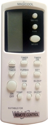 Haimac AC Remote No. 210.Compatible with Remote Control WHIRLPOOL SILENT AC Remote Controller(White)