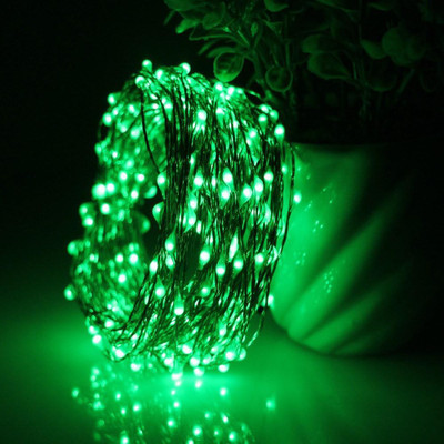 The Prayaas 28 LEDs 12 m Green Steady Bulb Rice Lights(Pack of 2)