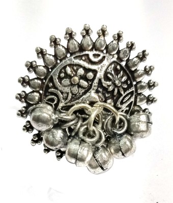 Gurjari Jewellers Oxidised Adjsutable Ring With Brss Gungru Brass Ring