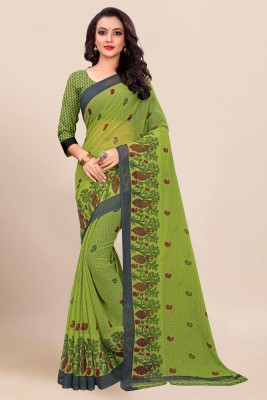 RUNAYA NX Woven Bollywood Georgette Saree(Light Green)