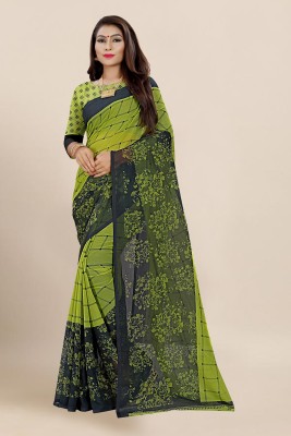 Vimalnath Synthetics Printed Bollywood Georgette Saree(Light Green)