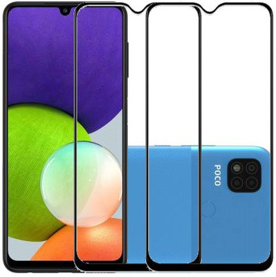 VIGHNAD Edge To Edge Tempered Glass for Poco C31(Pack of 2)