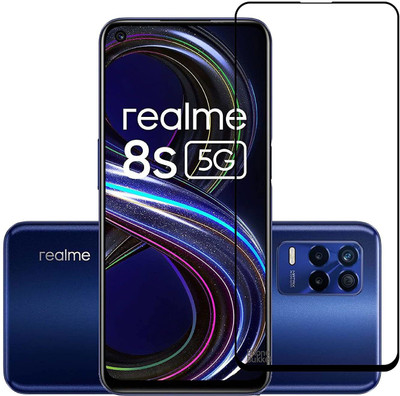 NIMMIKA ENTERPRISES Edge To Edge Tempered Glass for Realme 8s 5G(Comprehensive protection | High-quality material | Multi-layered coating | Clear and smooth surface | Easy to install)(Pack of 1)
