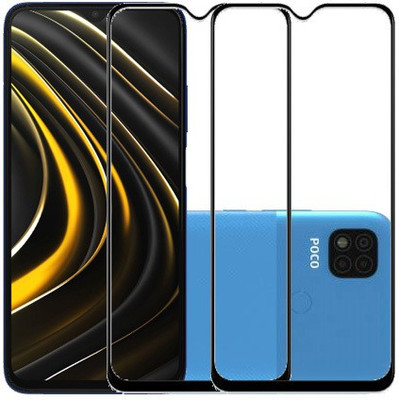 VIGHNAD Edge To Edge Tempered Glass for Poco C31(Pack of 2)