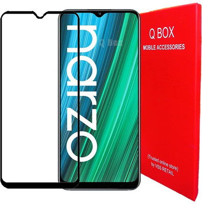 Q Box Edge To Edge Tempered Glass for Realme narzo 50A(Pack of 1)