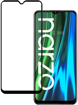 Q Box Edge To Edge Tempered Glass for Realme narzo 50i(Pack of 1)