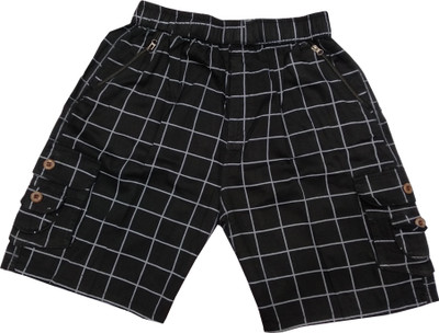 Reoutlook Checkered Men Black Basic Shorts
