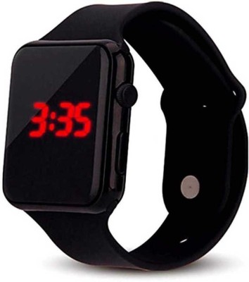V&Y Digital Black LED Band Watch(Black Strap, Size : Free Size)