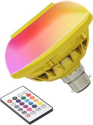 wahh B22 Smart Control Lamp RGB Bluetooth Remote Playing Speaker Music LED Bulb 12W Colorful Changing Light With IR Remote Control Smart Bulb