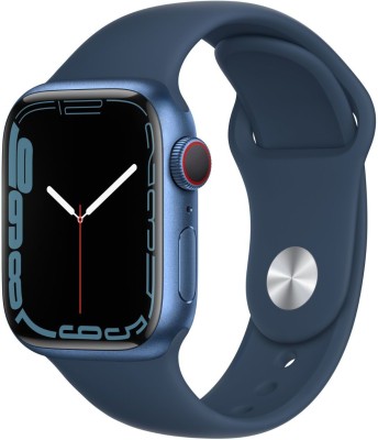 APPLE Watch Series7 (GPS + Cellular, 41mm)Blue Aluminium Case-Abyss Blue Sport Band(Blue Strap, Regular)