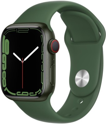 APPLE Watch Series7 (GPS + Cellular, 41mm) - Green Aluminium Case-Clover Sport Band(Green Strap, Regular)