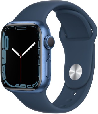 APPLE Watch Series7 (GPS, 41mm) - Blue Aluminium Case with Abyss Blue Sport Band(Blue Strap, Regular)