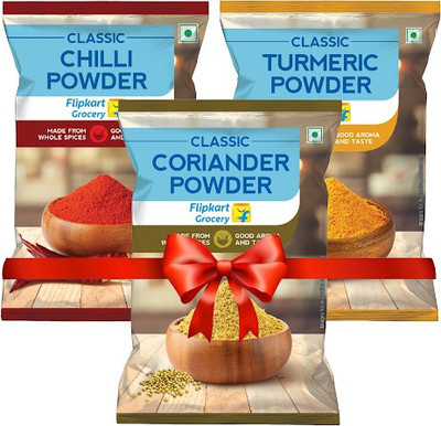 Classic Coriander/Dhaniya, Chilli, Turmeric Powder by Flipkart Grocery(3 x 200 g)