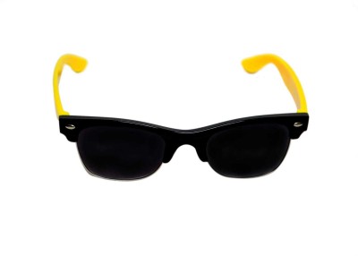 UZAK Clubmaster Sunglasses(For Boys & Girls, Black)