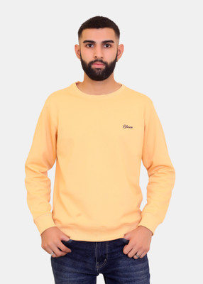 OBAAN Full Sleeve Solid Men Sweatshirt