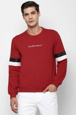 Allen Solly Full Sleeve Solid Men Sweatshirt