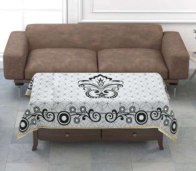 Decoratin Floral 4 Seater Table Cover(Black, Polyester)